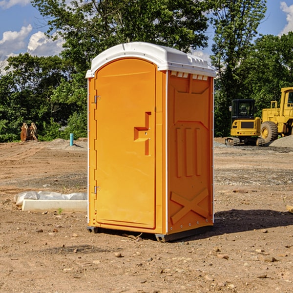 how often are the porta potties cleaned and serviced during a rental period in Bison OK